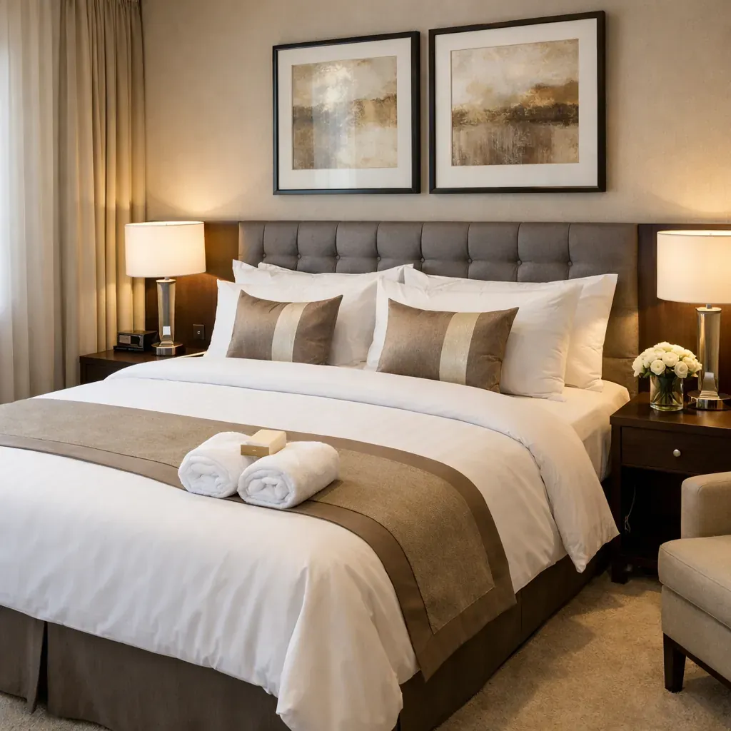 Chambre élégante d'un pied-à-terre