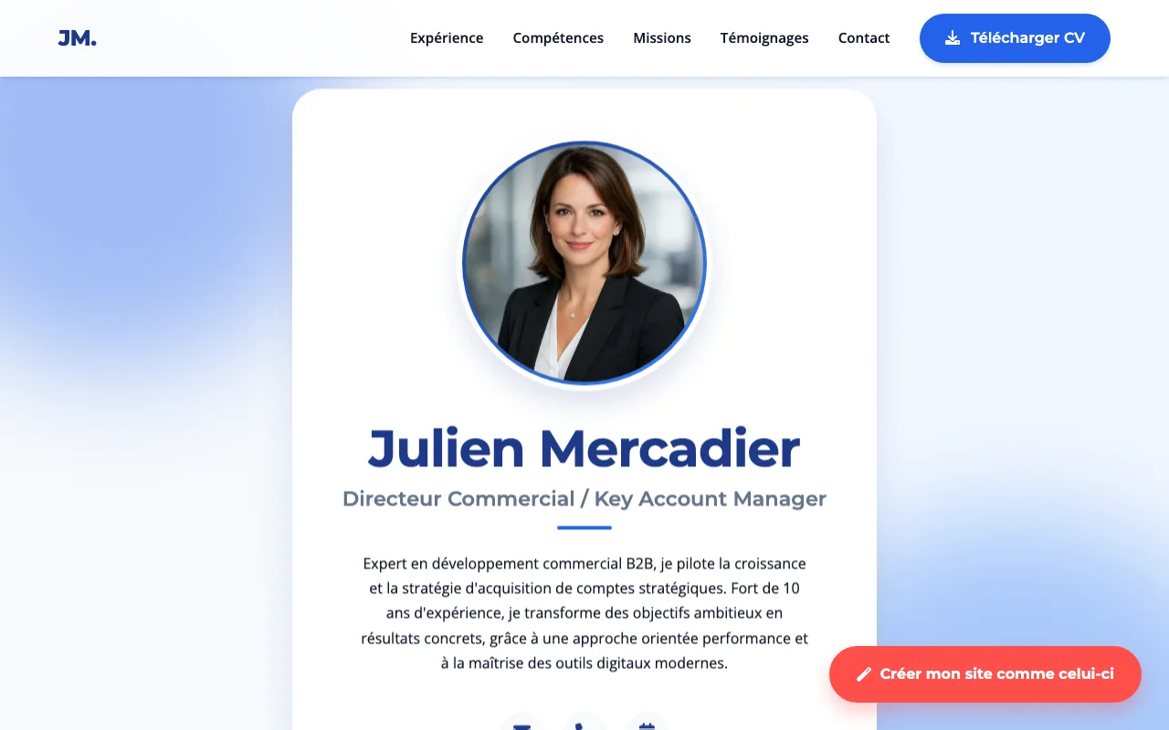 Professional CV — Boutique