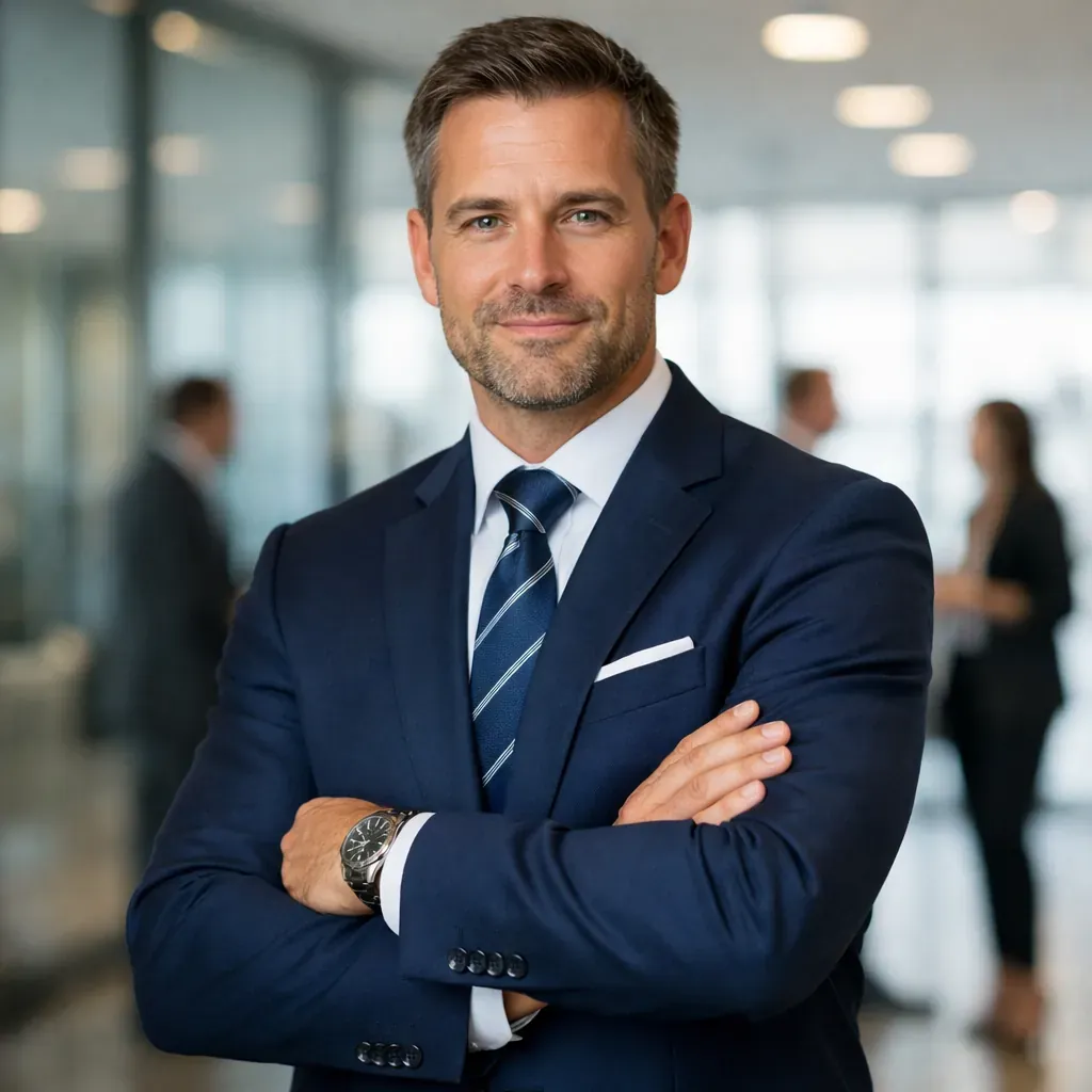 Professionnel B2B en costume