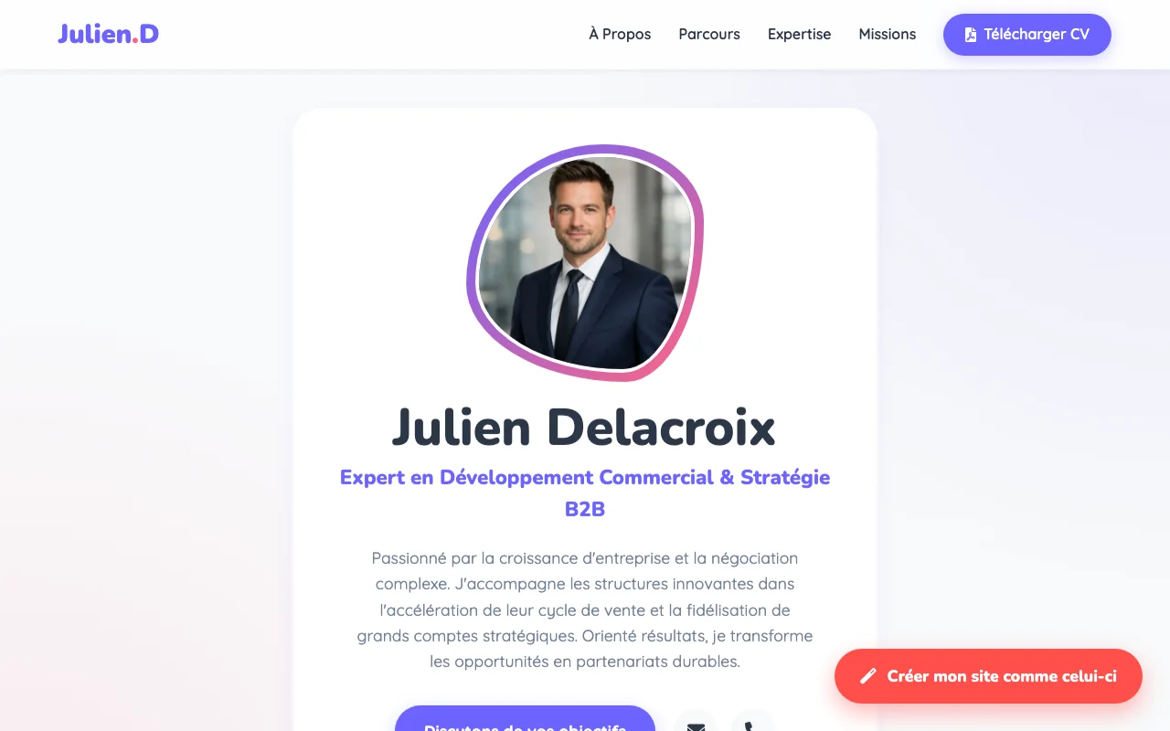 Professional CV — Warm