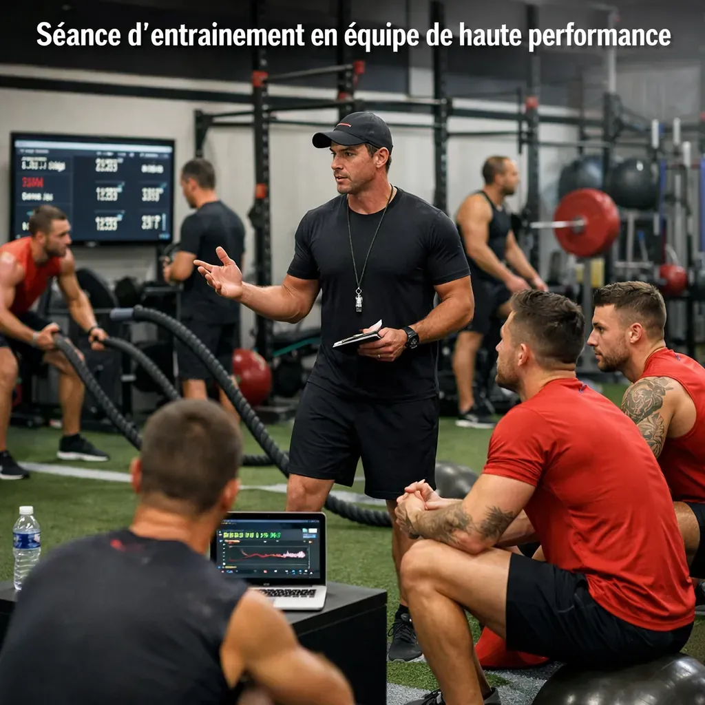 Séance d'entraînement en équipe de haute performance