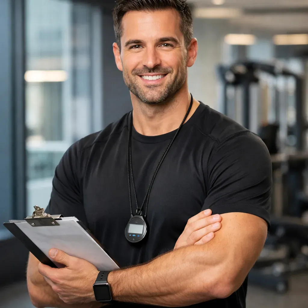 Portrait professionnel d'un coach sportif corporate