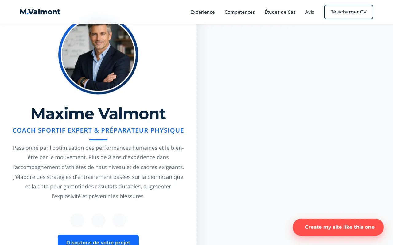 Professional CV — Boutique