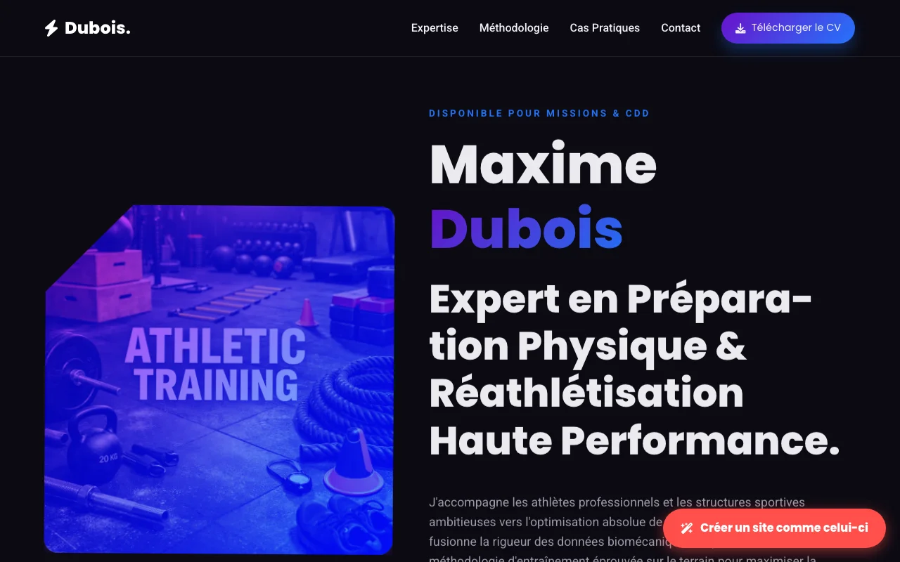 Professional CV — Startup