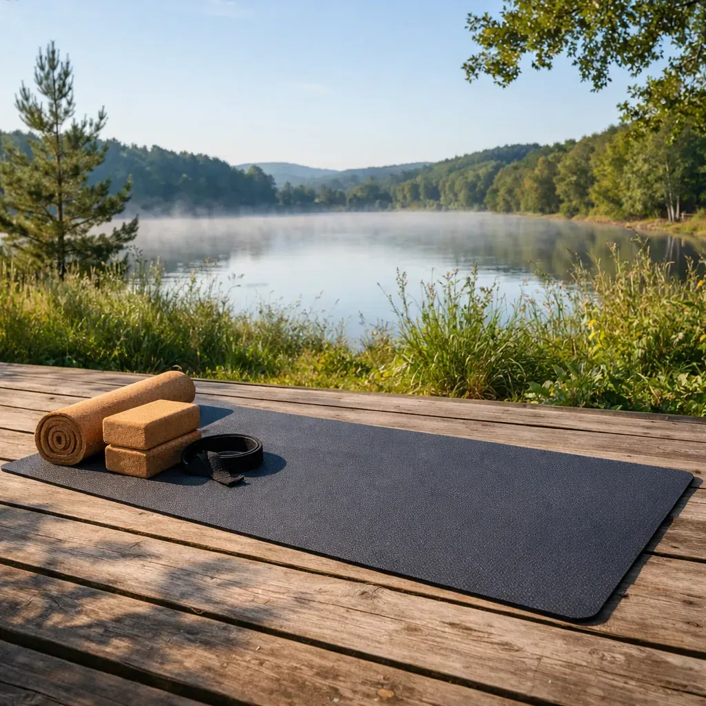Tapis de yoga en extérieur