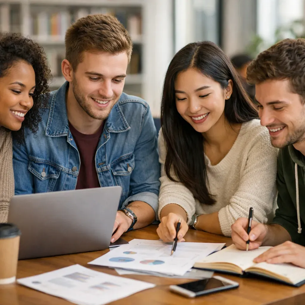 Étudiants collaborant sur un projet