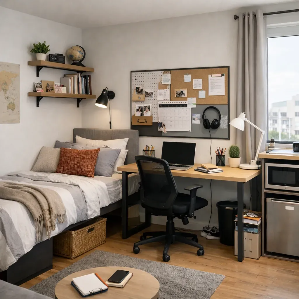 Chambre étudiante moderne