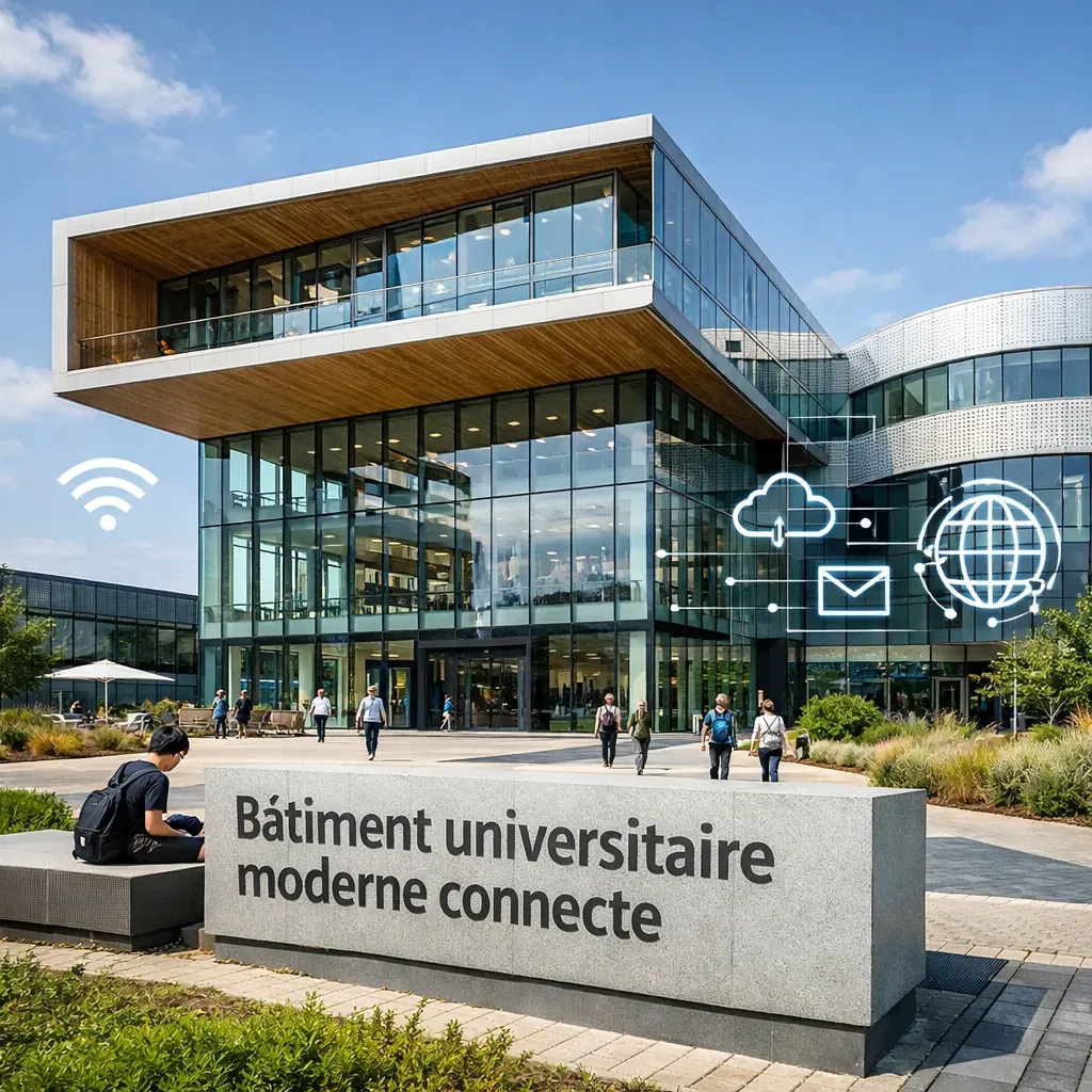 Bâtiment universitaire moderne connecté