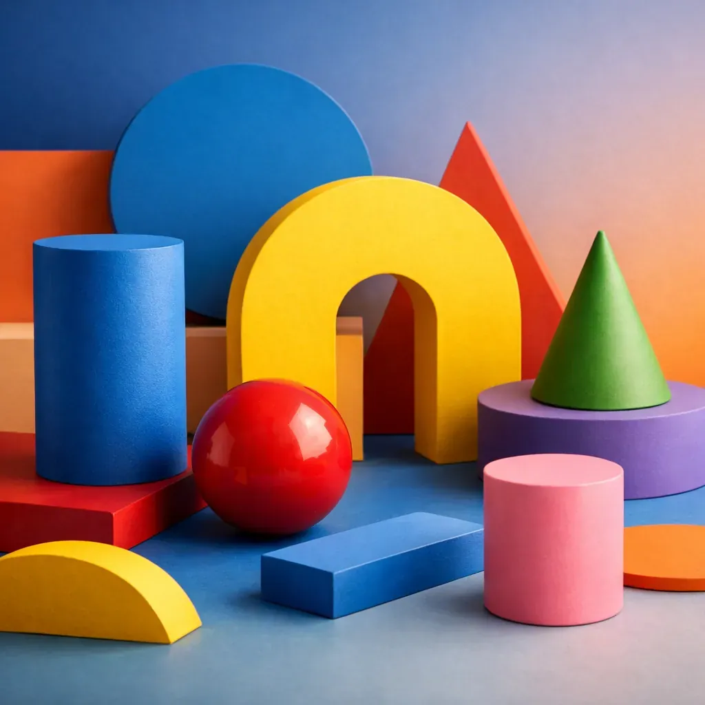Formes géométriques colorées abstraites