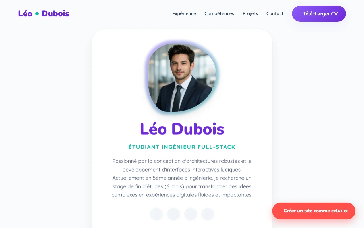 Professional CV — Warm