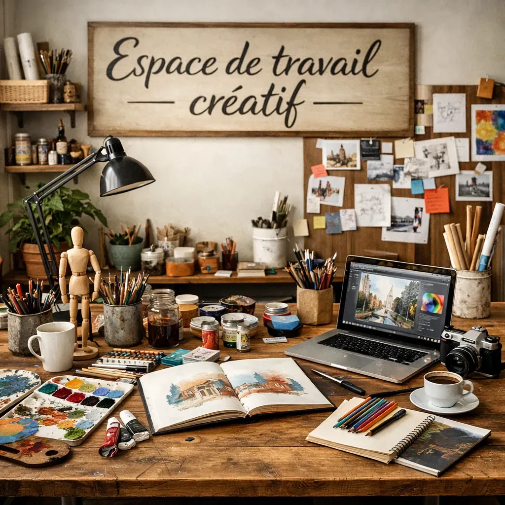 Espace de travail créatif
