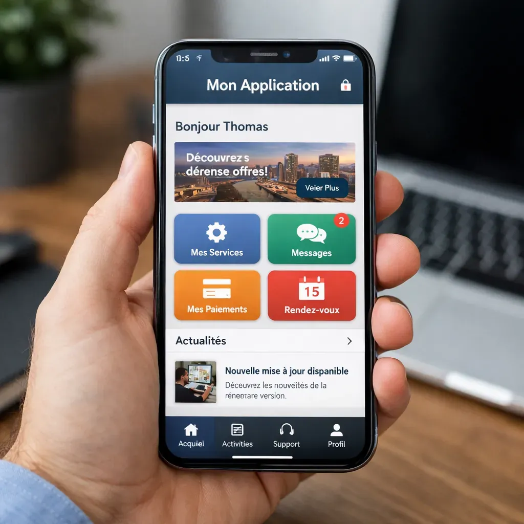 Application mobile sur smartphone