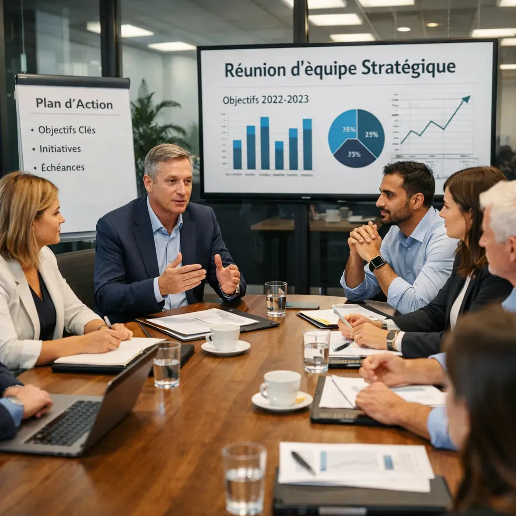 Réunion d'équipe stratégique