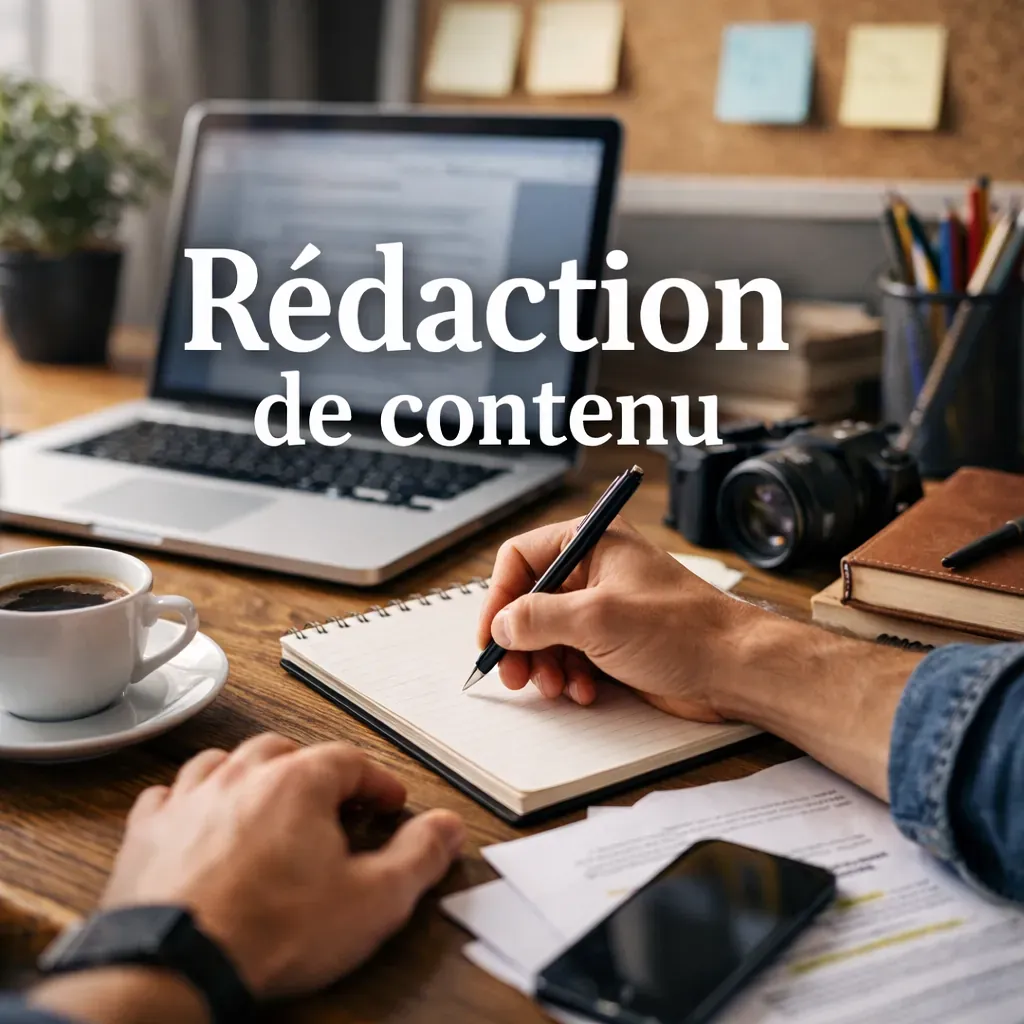 Cahier avec des notes et un stylo sur un bureau