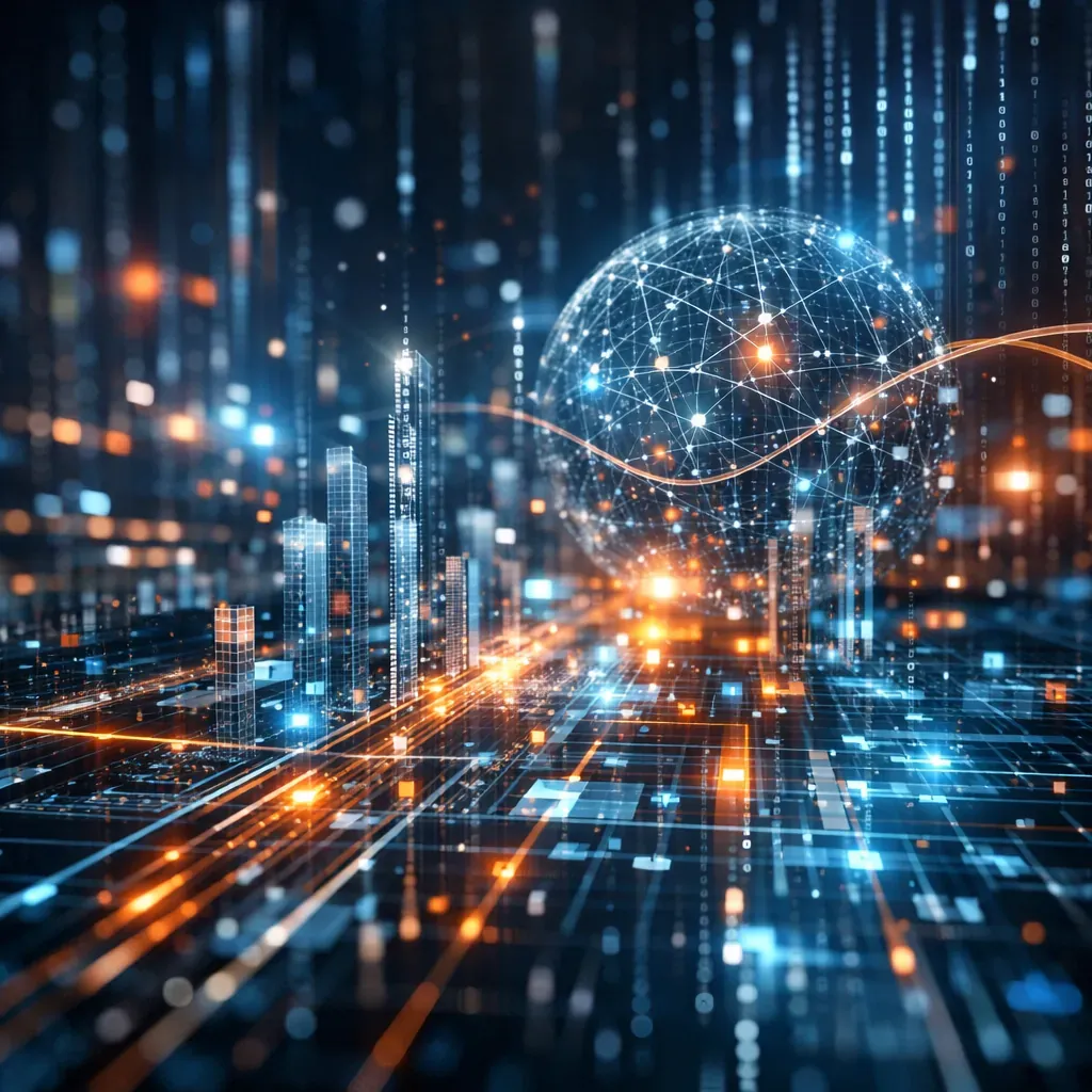 Représentation abstraite du numérique et de la technologie