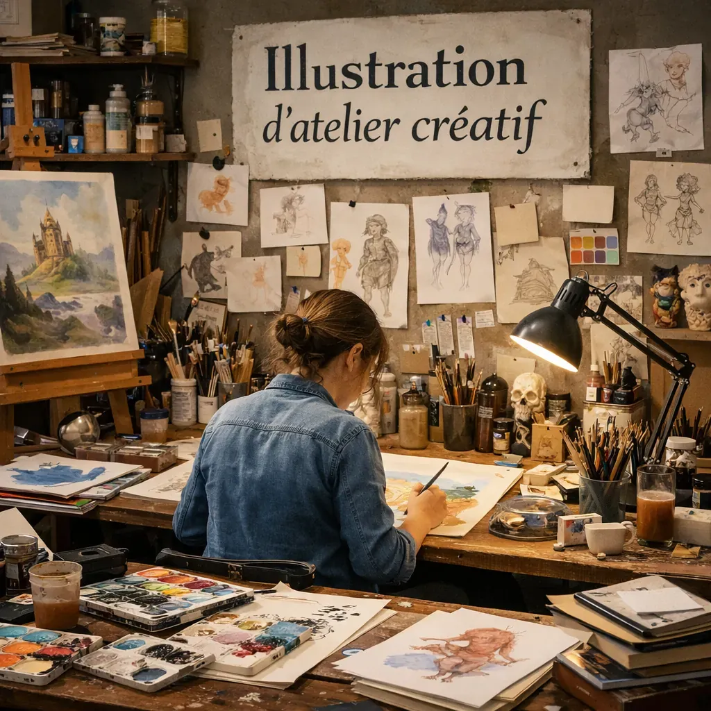 Illustration d'atelier créatif