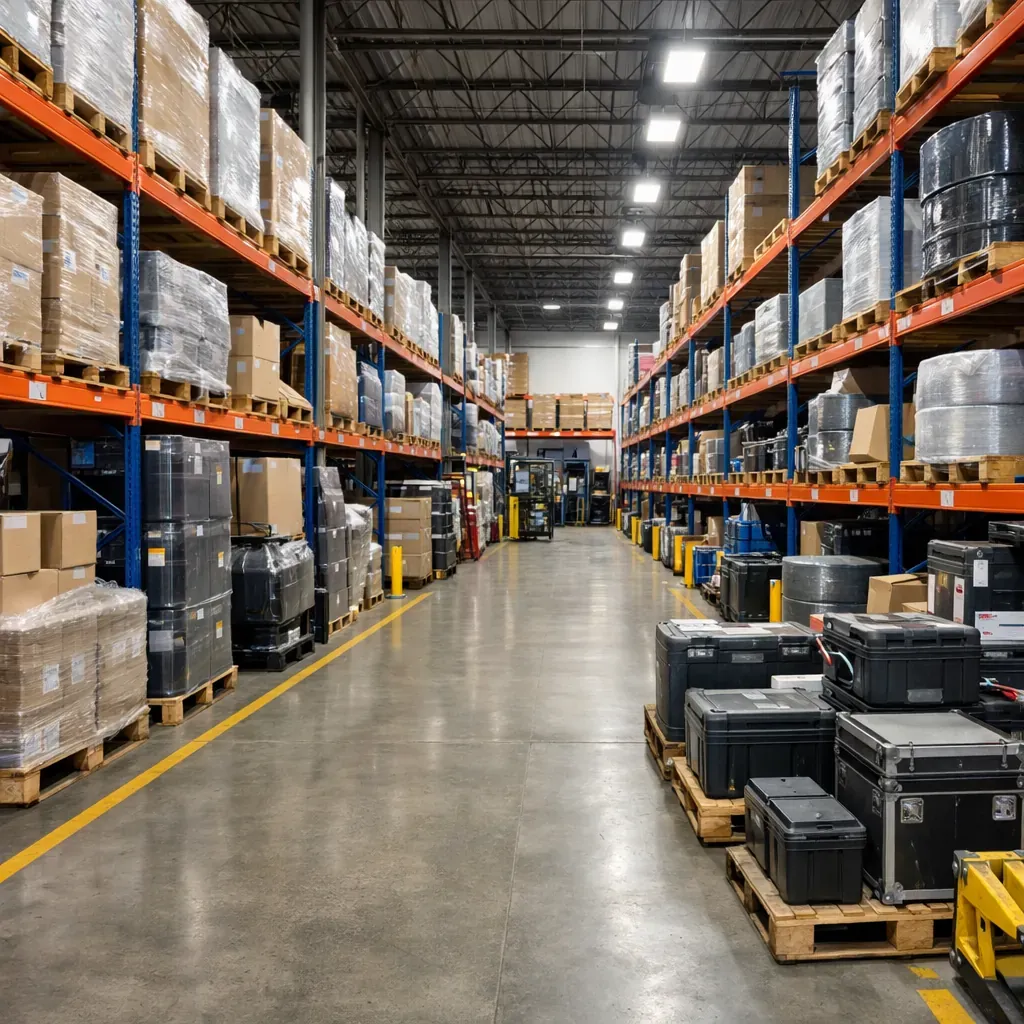 generic warehouse facility storing professional inventory