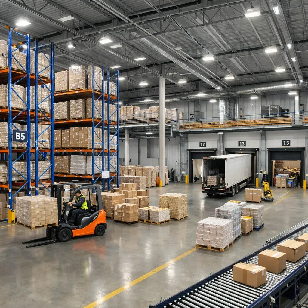 Entrepôt logistique moderne