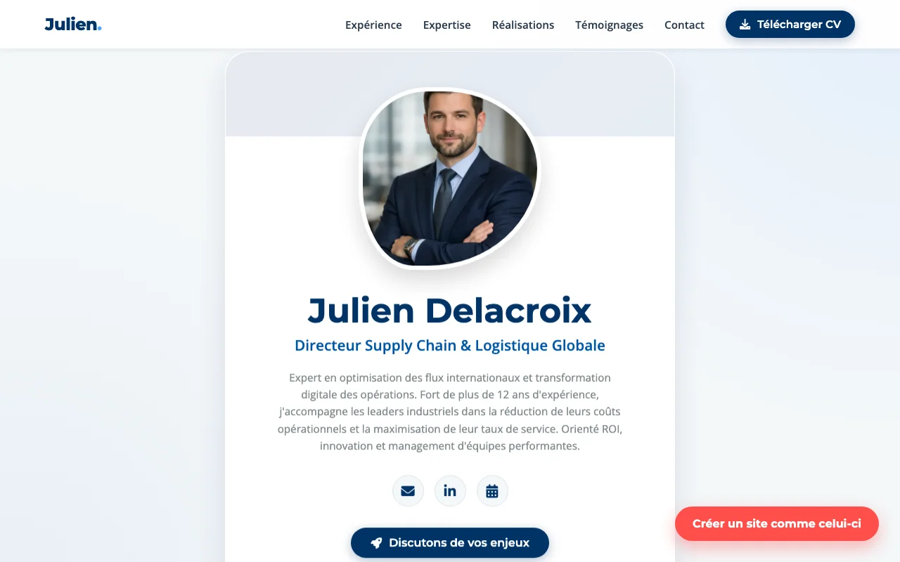 Professional CV — Boutique