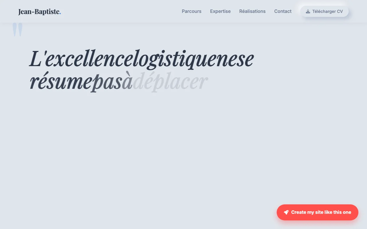 Professional CV — Manifesto