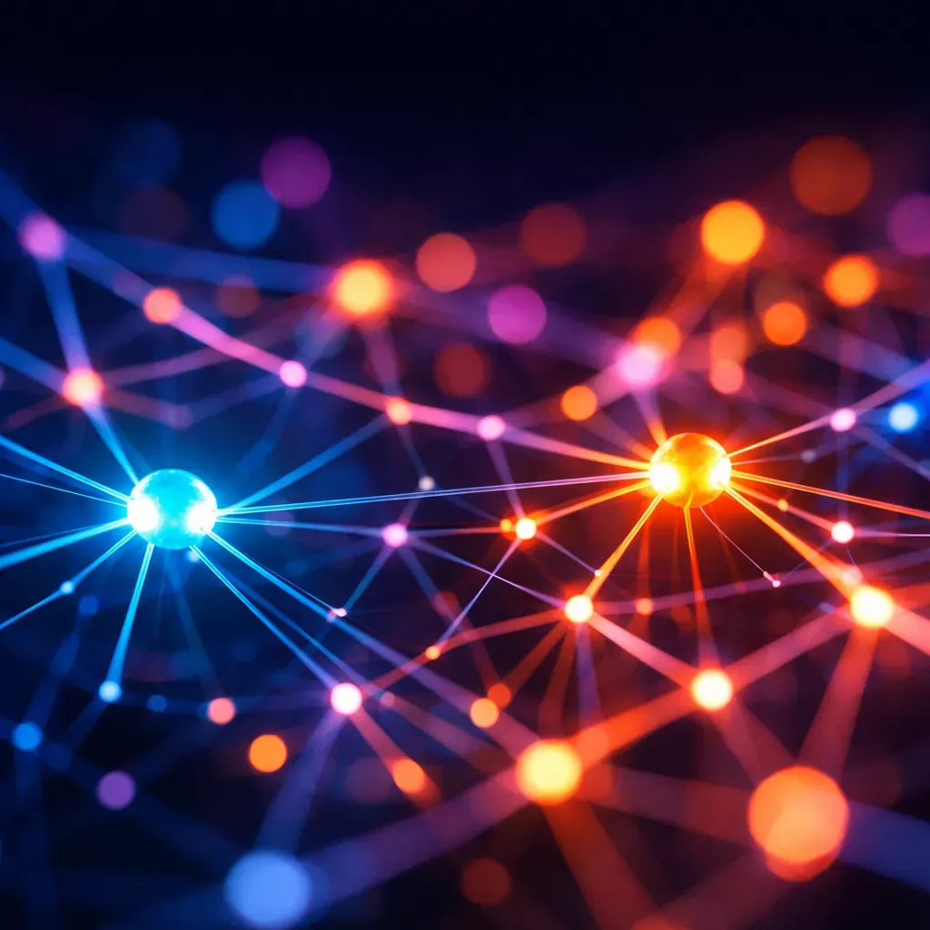 Abstract neon logic network