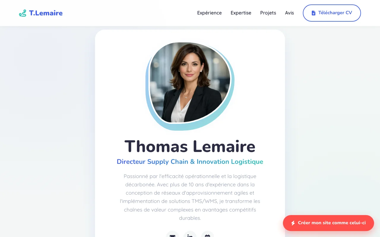 Professional CV — Warm