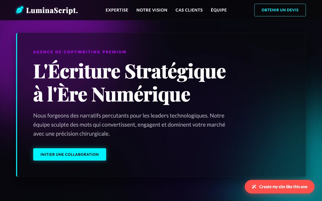 Business site — Cinematic