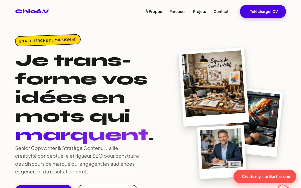 Professional CV — Agency