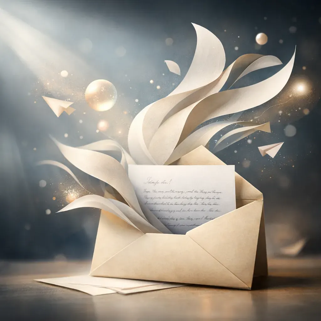 Enveloppe et courrier conceptuel abstrait