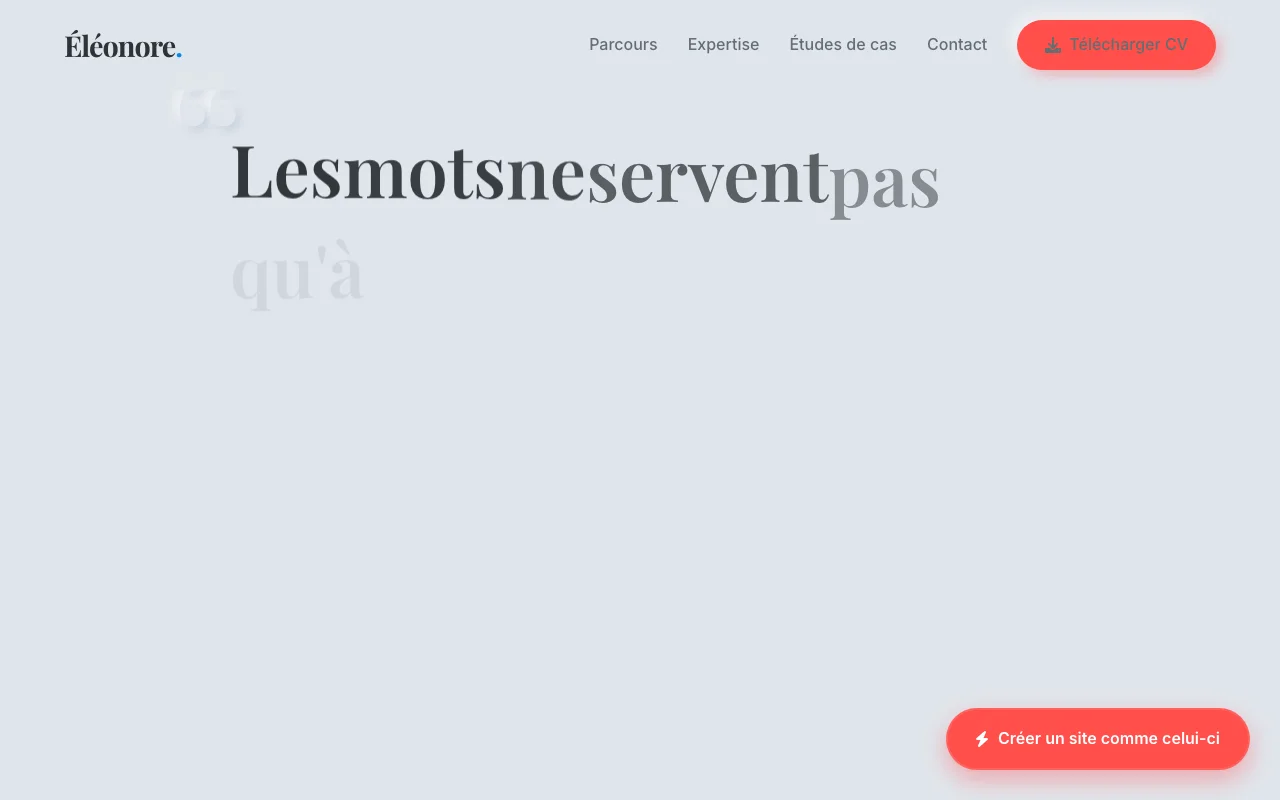 Professional CV — Manifesto