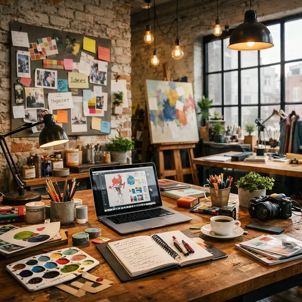 Espace de travail créatif