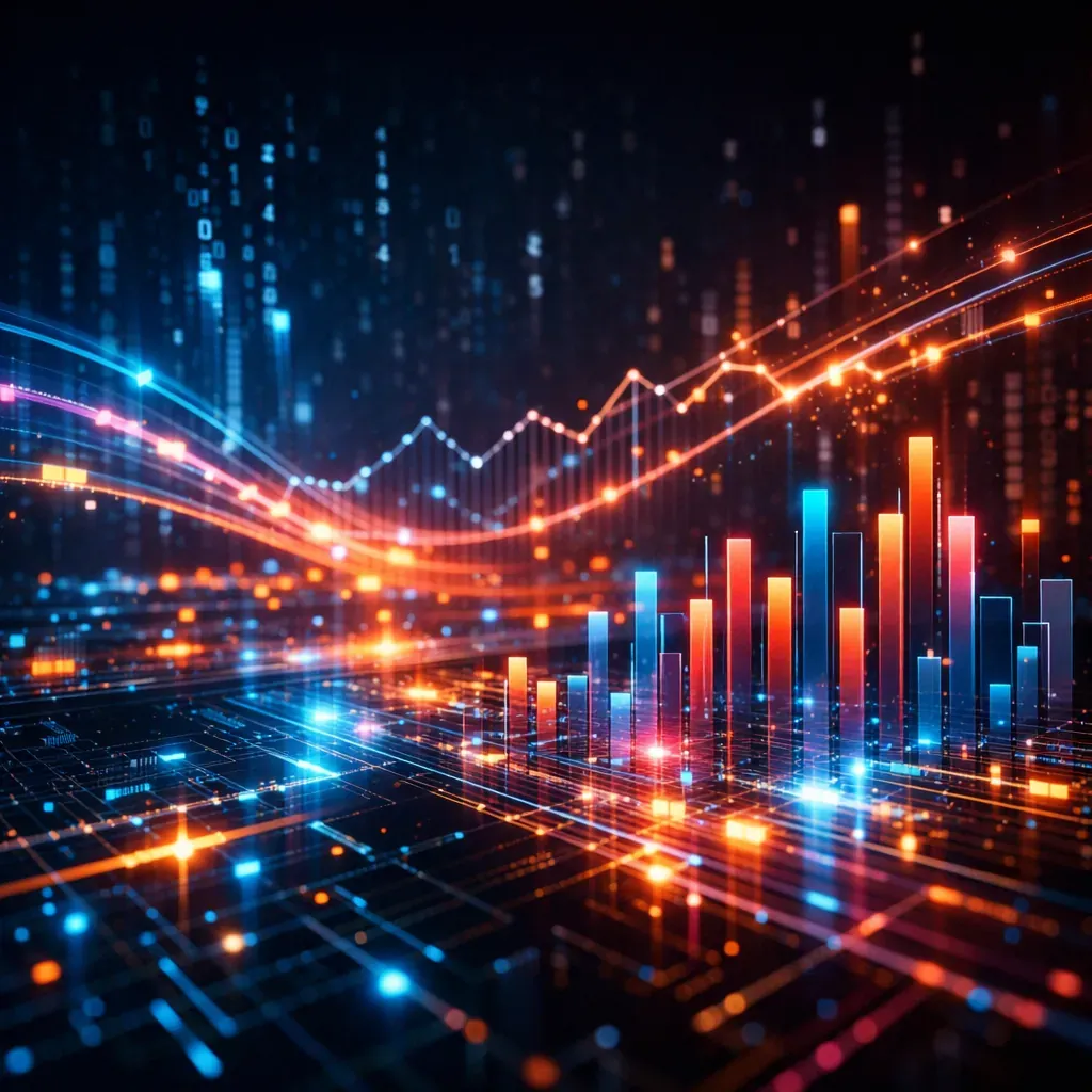 Concept abstrait de données et de technologie néon