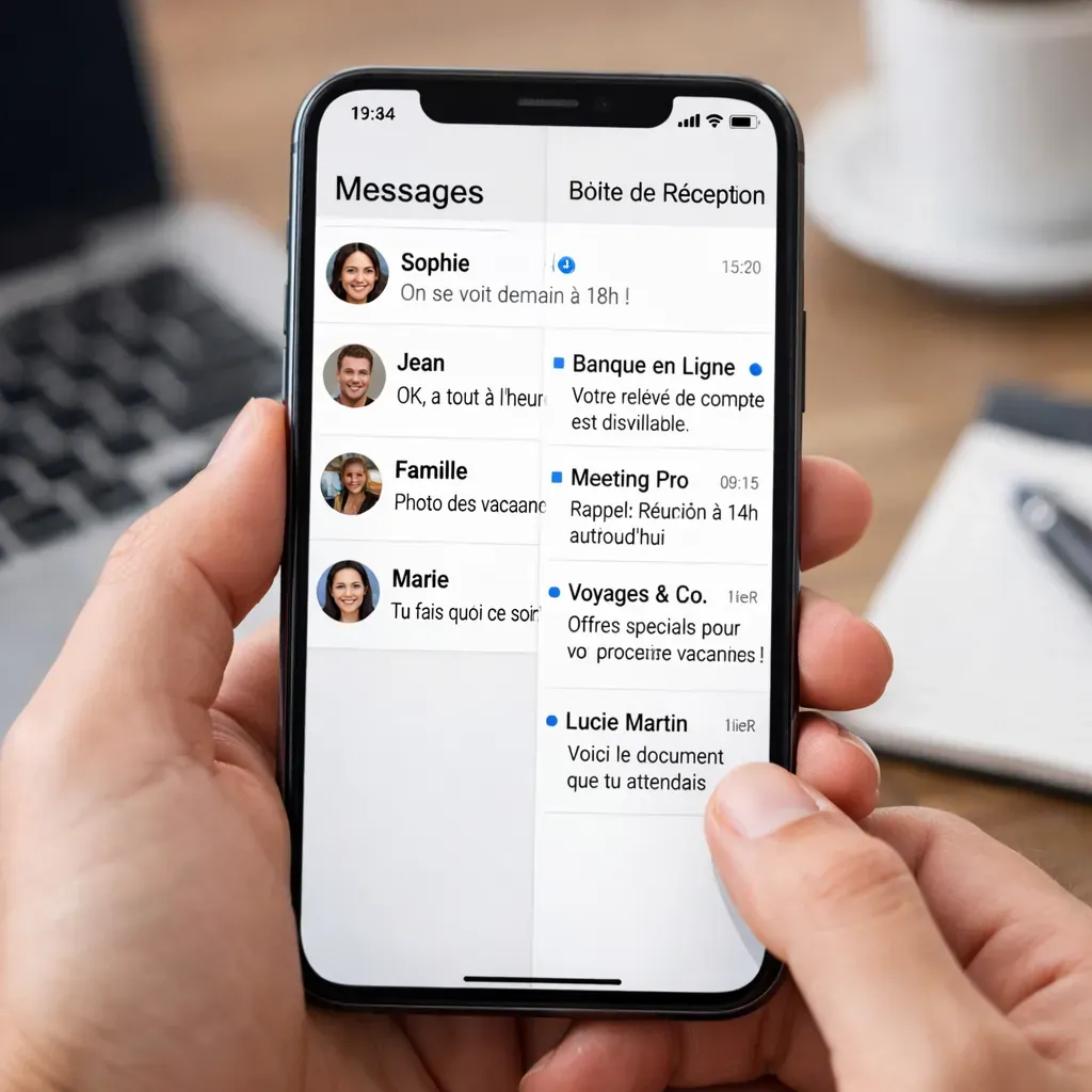 Messagerie et emails sur smartphone