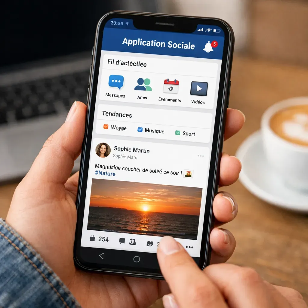 Application sociale sur smartphone