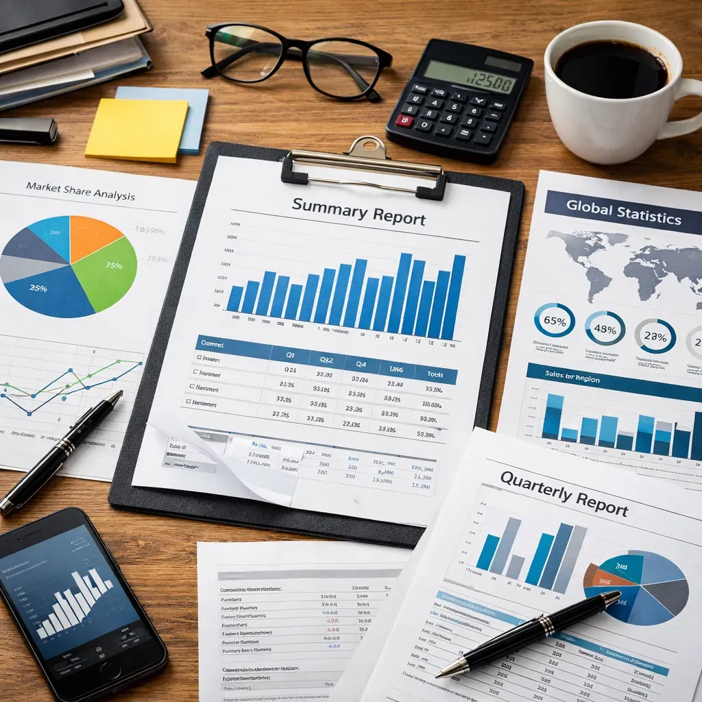 Documents et graphiques sur table